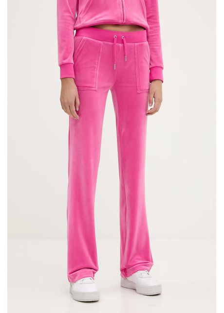 Juicy couture pantaloni de trening del ray pocketed pant culoarea roz uni jcap180