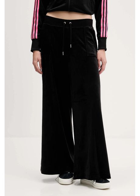 Juicy Couture pantaloni de trening din velur culoarea negru, melanj, JCBBJ225803