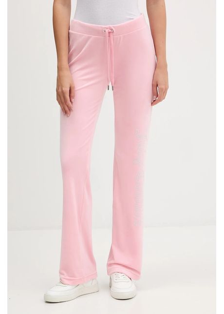 Juicy Couture pantaloni de trening din velur culoarea roz, uni, JCWBJ225311