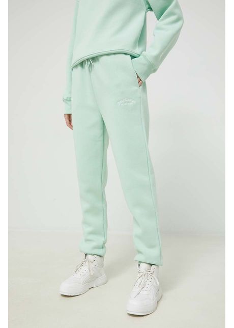 Juicy couture pantaloni de trening femei culoarea verde cu imprimeu