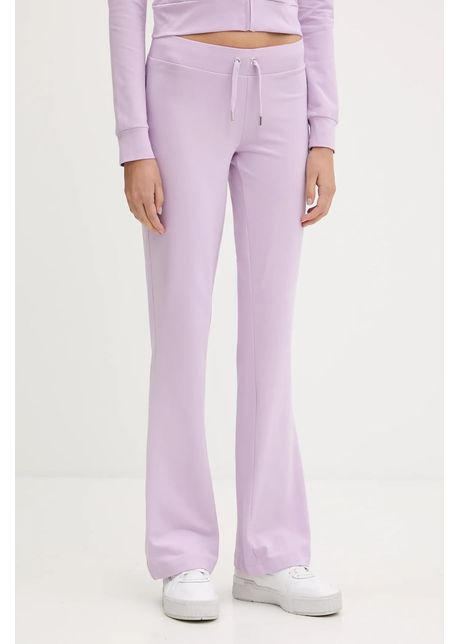 Juicy couture pantaloni de trening jersey apollo pant culoarea violet cu imprimeu jcwbj125311