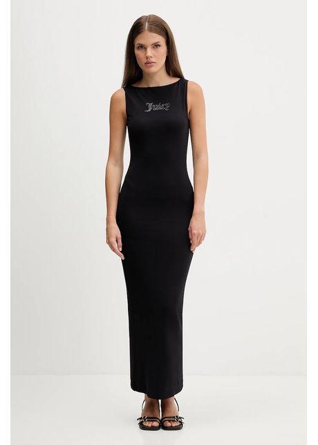 Juicy Couture rochie culoarea negru, maxi, drept, JCWED225318