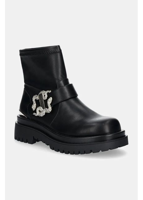 Just cavalli botine femei culoarea negru cu platforma 77ra3s95