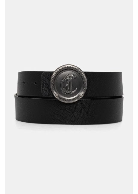 Just cavalli curea de piele cu dou fe e b rba i culoarea negru 78qa6f60 zp300
