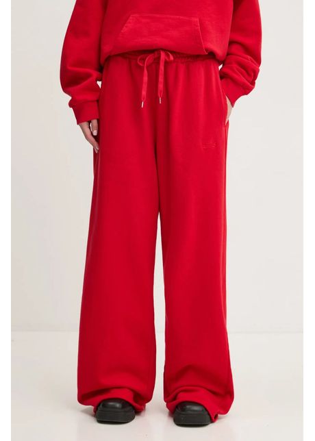 K lusha pantaloni de trening din bumbac culoarea ro u uni klw56001tjf01px