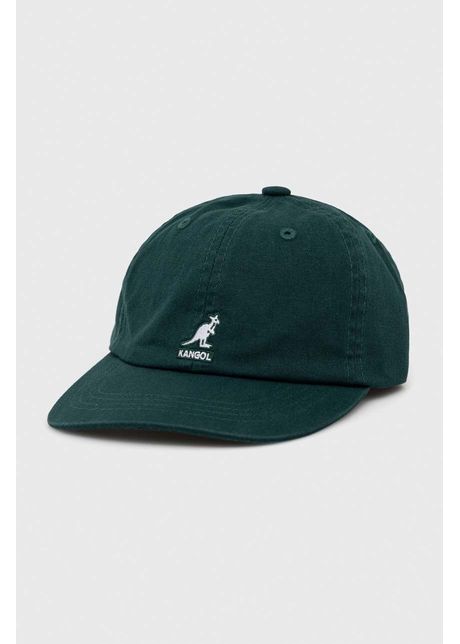 Kangol apc de baseball din bumbac culoarea verde cu imprimeu