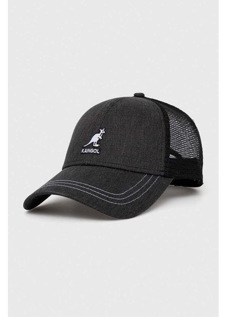 Kangol sapca culoarea negru neted