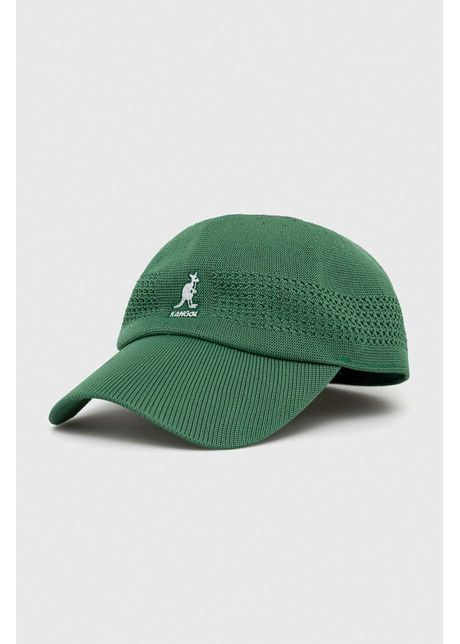 Kangol sapca culoarea verde neted