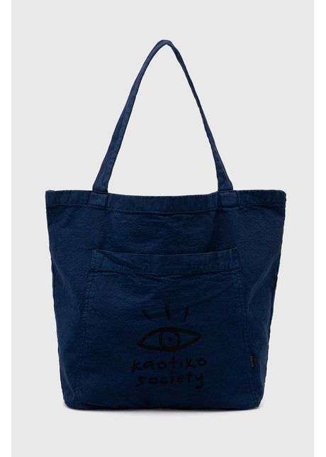 Kaotiko geanta de bumbac culoarea albastru marin ap007 01 k002