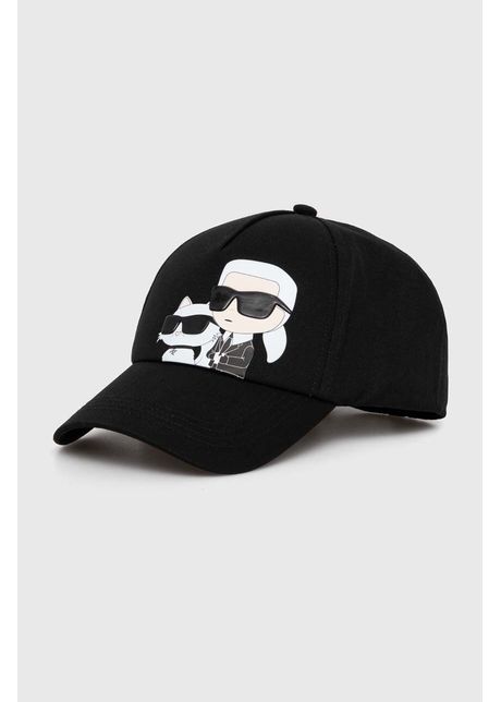 Karl lagerfeld apc de baseball din bumbac culoarea negru cu imprimeu 245w3403