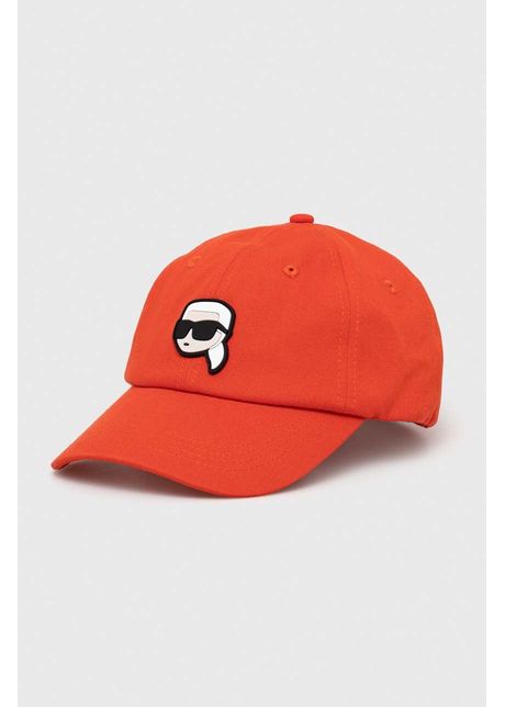 Karl lagerfeld apc de baseball din bumbac culoarea portocaliu cu imprimeu