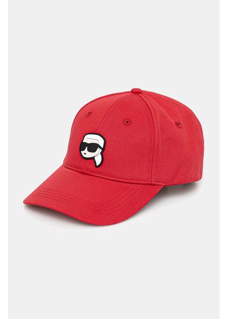 Karl lagerfeld apc de baseball din bumbac culoarea ro u cu imprimeu a1w33037