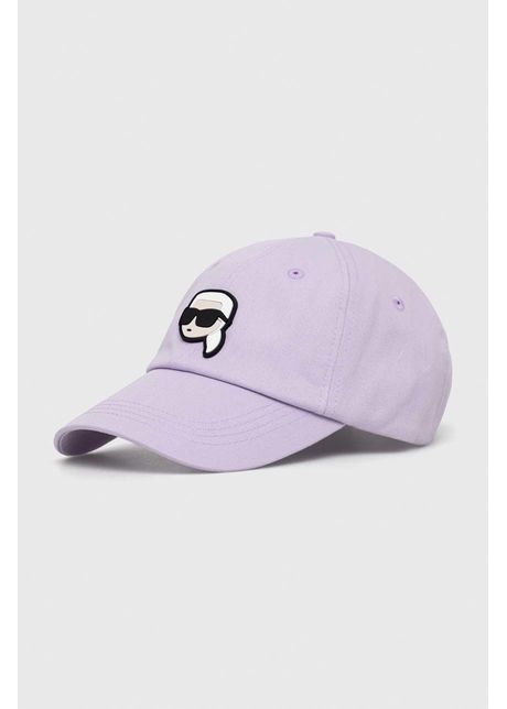 Karl lagerfeld apc de baseball din bumbac culoarea violet cu imprimeu