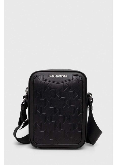 Karl lagerfeld borseta de piele culoarea negru