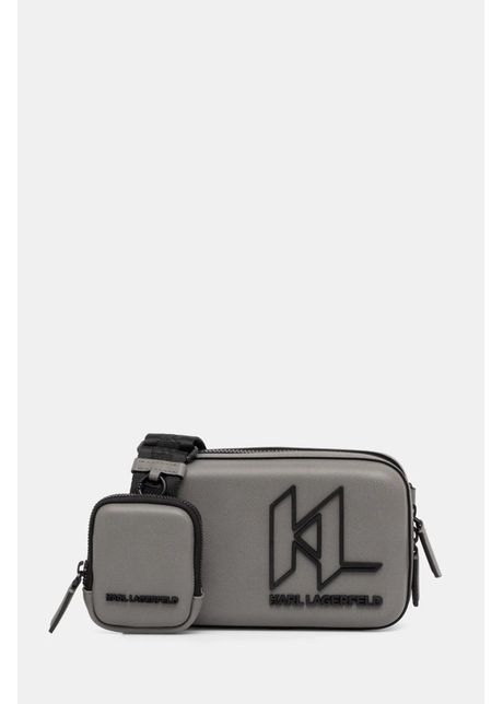 Karl lagerfeld borseta k monogram culoarea gri a1m30114