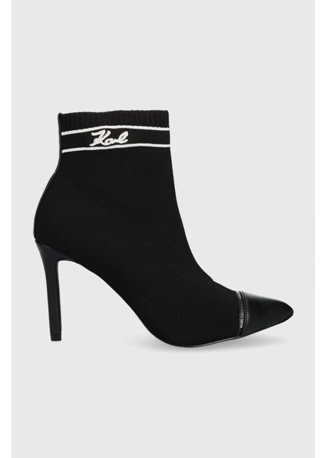Karl lagerfeld botine pandara femei culoarea negru cu toc cui