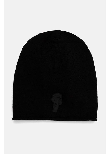 Karl lagerfeld caciula de lana culoarea negru de lana din tesatura neteda 544323 805601