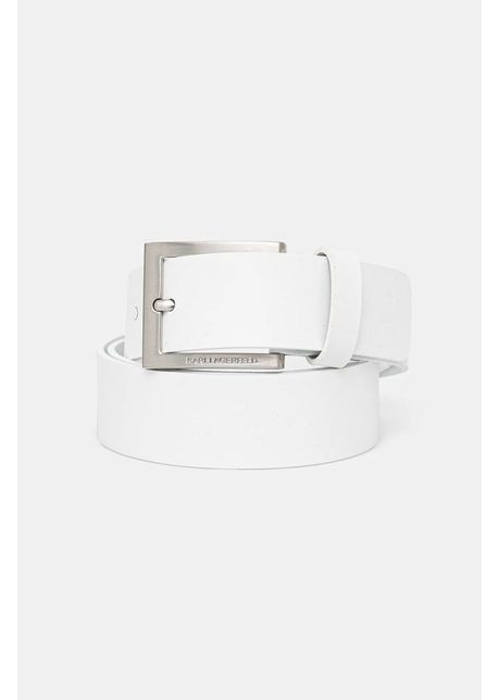 Karl lagerfeld curea de piele barbati culoarea alb 551498 815300