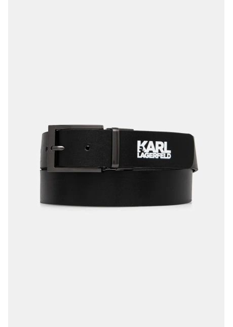 Karl lagerfeld curea de piele barbati culoarea negru 552430 815300