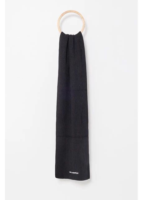 Karl lagerfeld esarfa de lana culoarea negru neted 544305 805000