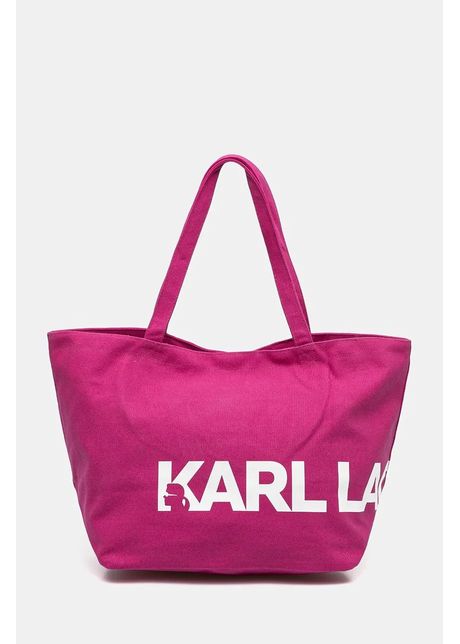 Karl lagerfeld geanta de bumbac culoarea roz 246w3886