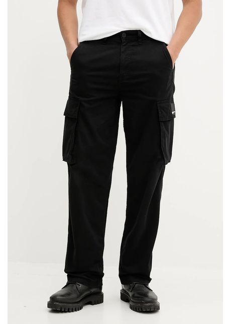 Karl lagerfeld jeans pantaloni culoarea negru cu fason cargo a3m10085