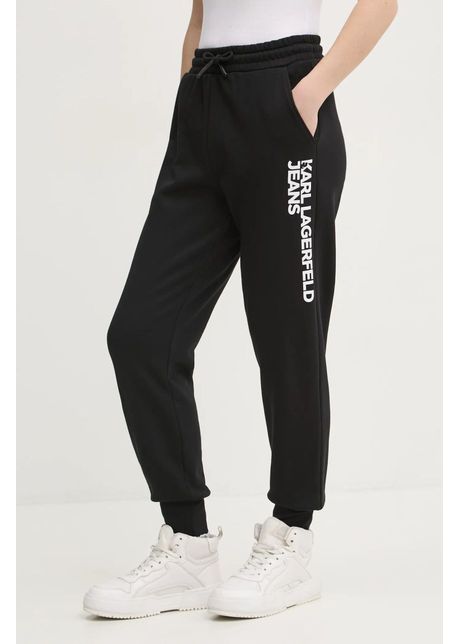 Karl lagerfeld jeans pantaloni de trening culoarea negru cu imprimeu a1w10058