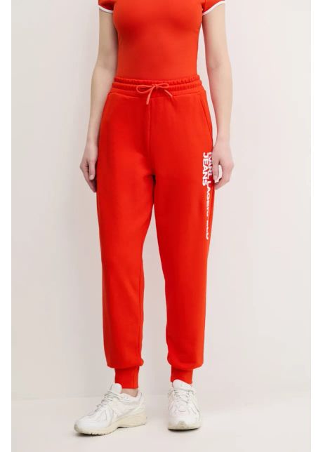 Karl lagerfeld jeans pantaloni de trening culoarea portocaliu cu imprimeu a1w10058