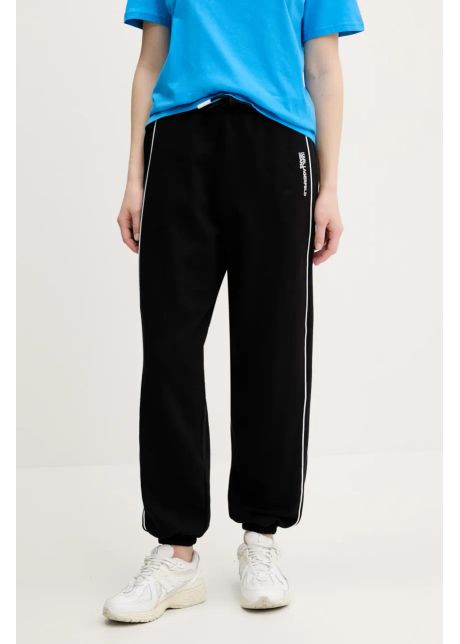 Karl lagerfeld jeans pantaloni de trening din bumbac femei culoarea negru cu imprimeu a2w10094