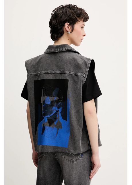 Karl lagerfeld jeans vest femei culoarea gri de tranzitie a2w14014
