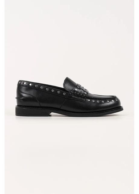 Karl Lagerfeld mocasini de piele MIA culoarea negru, cu toc plat, KL42125S