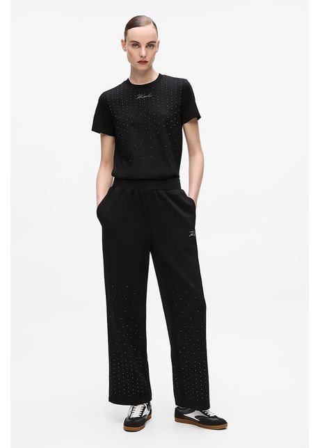 Karl Lagerfeld pantaloni de trening culoarea gri, cu imprimeu, A4W10089