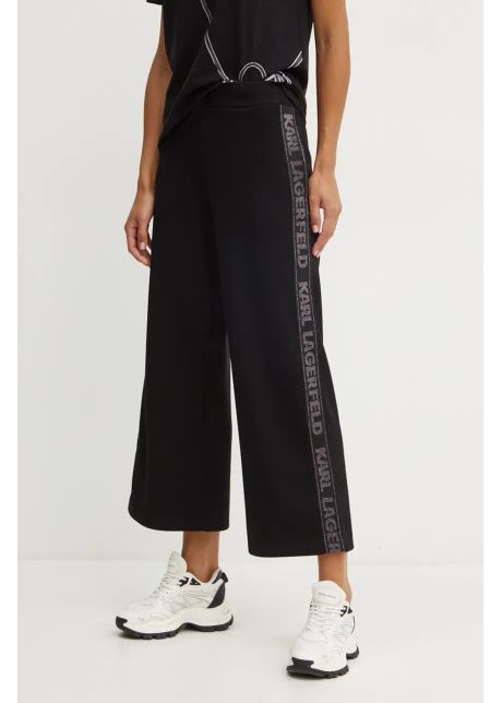 Karl lagerfeld pantaloni de trening culoarea negru cu imprimeu 246w1010