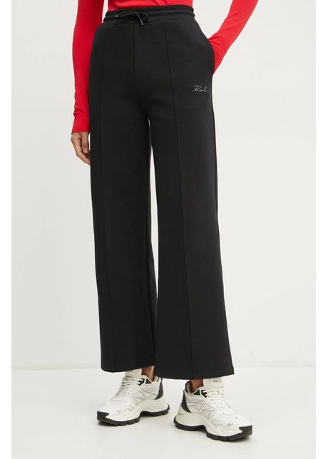 Karl lagerfeld pantaloni de trening culoarea negru neted a1w10127
