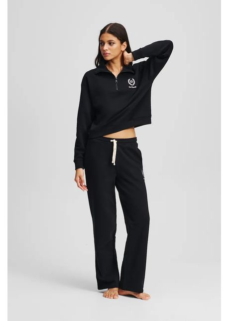 Karl lagerfeld pantaloni de trening din bumbac culoarea negru cu imprimeu a3w44009