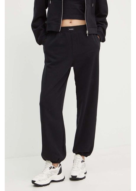 Karl lagerfeld pantaloni de trening din bumbac culoarea negru neted 245w2113