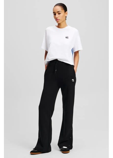 Karl lagerfeld pantaloni de trening din bumbac femei culoarea negru uni a2w10156