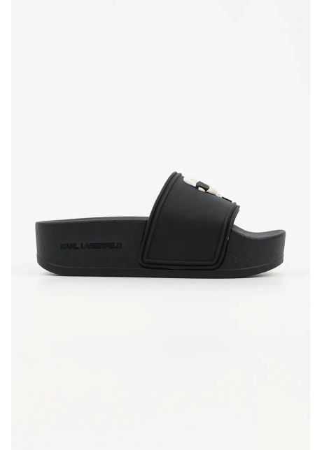 Karl lagerfeld papuci kondo maxi femei culoarea negru cu platforma kl80805a