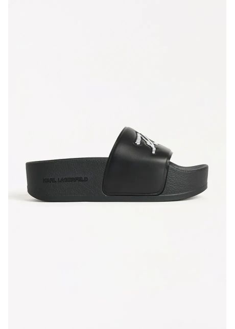 Karl lagerfeld papuci kondo maxi femei culoarea negru cu platforma kl80872