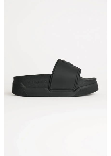 Karl lagerfeld papuci kondominium femei culoarea negru cu platforma kl88819