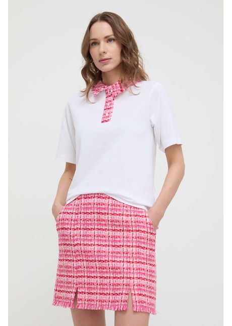 Karl lagerfeld polo de bumbac culoarea alb
