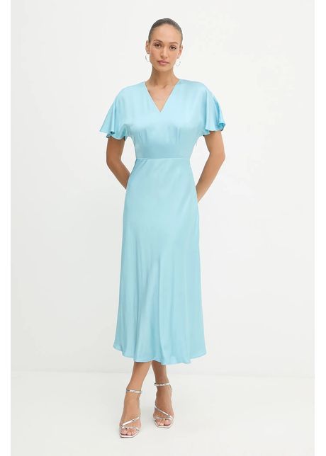 Karl Lagerfeld rochie culoarea bej, maxi, evazati, A3W13029