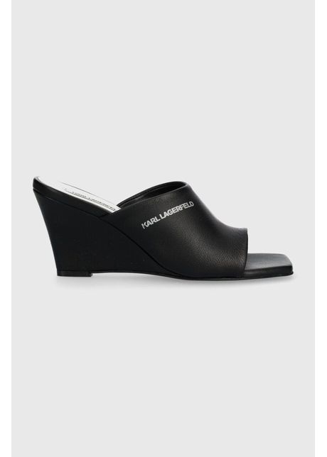 Karl lagerfeld slapi de piele rialto femei culoarea negru toc pana kl34400