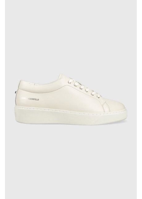 Karl lagerfeld sneakers din piele flint culoarea alb kl53320