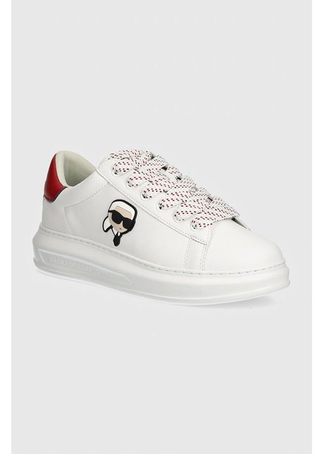 Karl lagerfeld sneakers din piele kapri mens culoarea alb kl52528