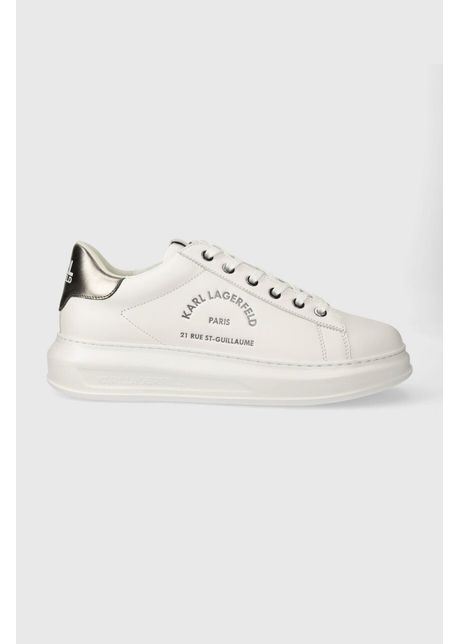 Karl lagerfeld sneakers din piele kapri mens culoarea alb kl52538