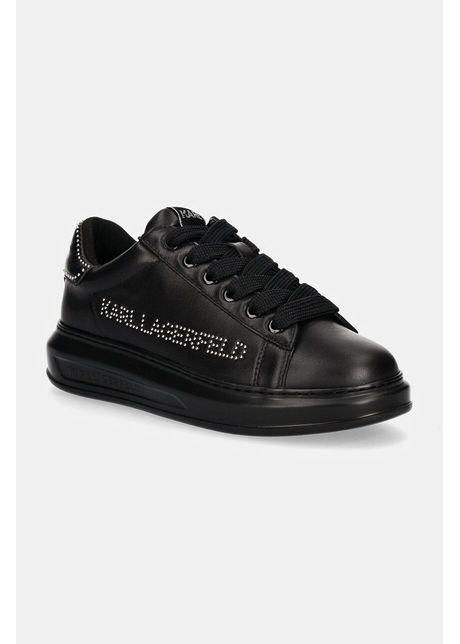Karl lagerfeld sneakers din piele kapri mens culoarea negru kl52567