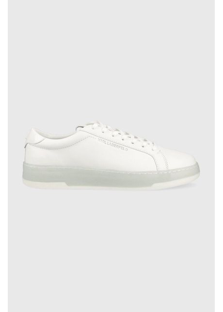 Karl lagerfeld sneakers din piele kourt iii culoarea alb kl51515