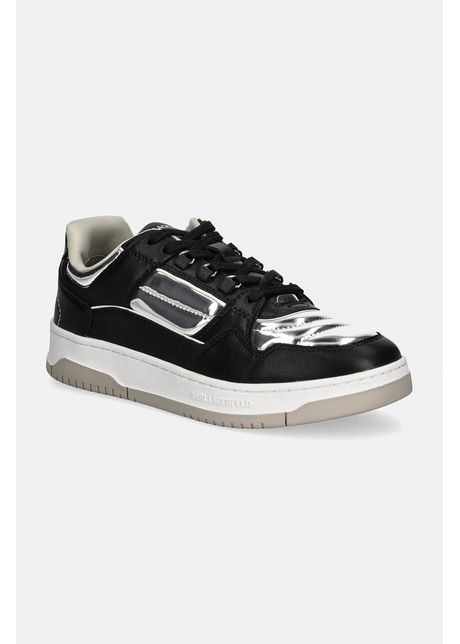 Karl lagerfeld sneakers din piele krew culoarea negru kl53023