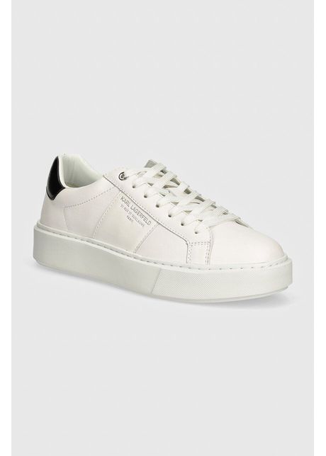 Karl lagerfeld sneakers din piele maxi kup culoarea alb kl52221